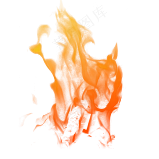 火焰黄红色系写实火焰特效png免抠,免抠元素