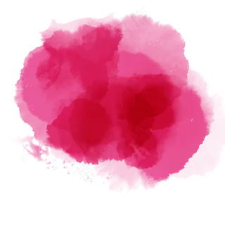 红色水彩墨迹素材图
