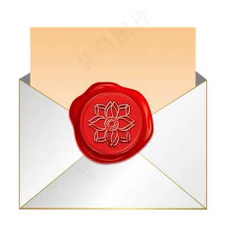 信封印泥PNG素材