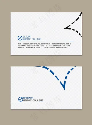 菜鸟图库原创白色商务名片