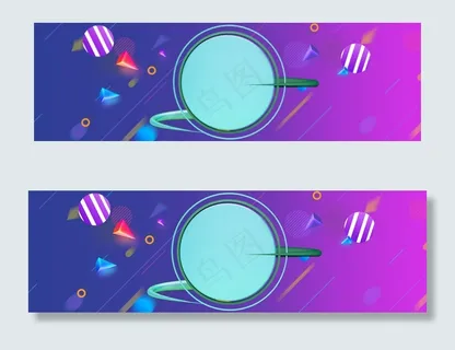 淘宝科技渐变时尚新品banner