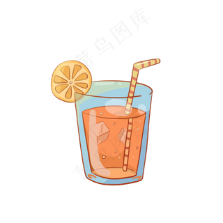 手绘饮料果汁,免抠元素