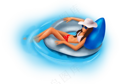 暑假夏日游泳的女孩 暑假夏日游泳的女孩