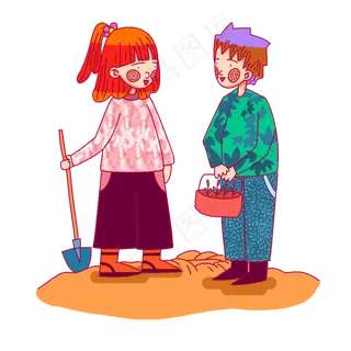 植树节情侣相约植树