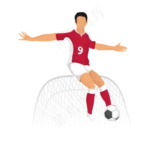 世界杯踢足球的人,免抠元素