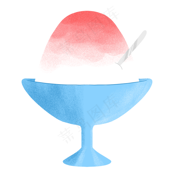 草莓味沙冰卡通素材下载(2000X2000(DPI:300))psd模版下载