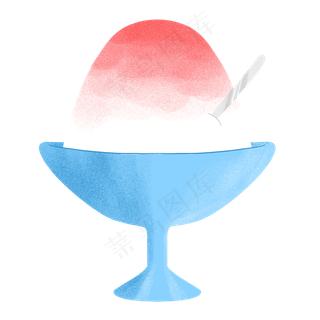 草莓味沙冰卡通素材下载