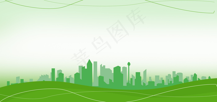 绿色科技城市背景