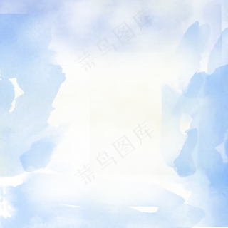 淡蓝色水彩水墨
