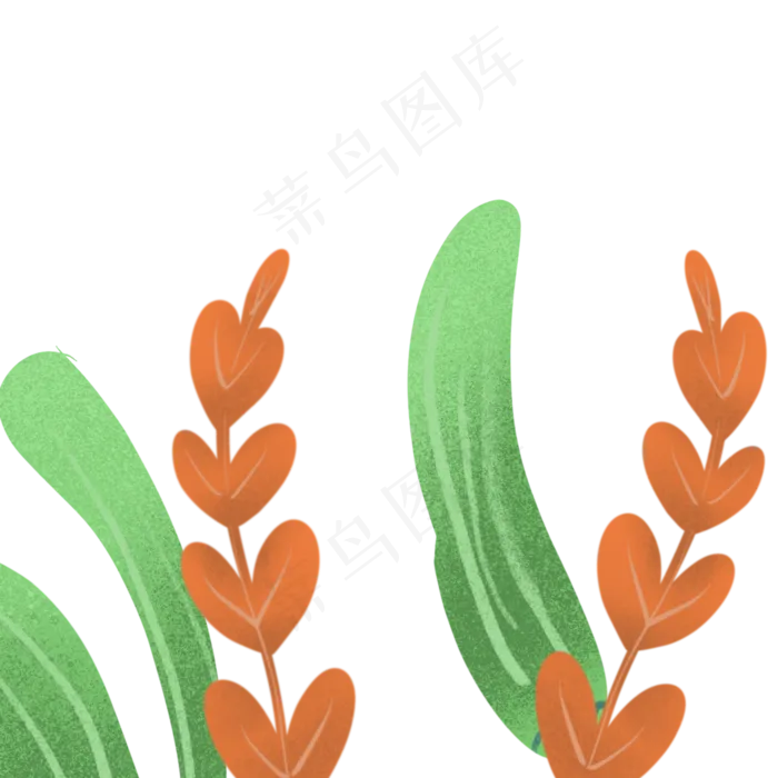 枝叶春季自然植物(2000X2000(DPI:300))psd模版下载