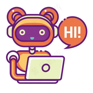 可爱的MBE风格机器人,免抠元素