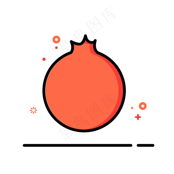 红石榴MBE风格图标(2000X2000(DPI:150))psd模版下载