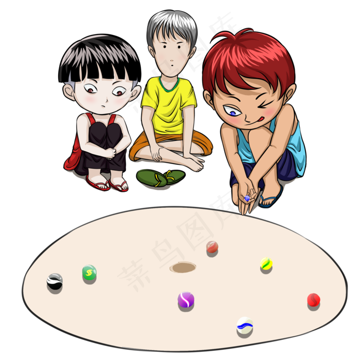 儿童节彩色卡通其他打波珠png(2000X2000(DPI:300))psd模版下载