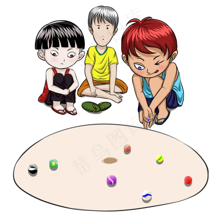 儿童节彩色卡通其他打波珠png(2000X2000(DPI:300))psd模版下载