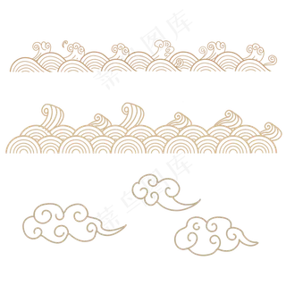 汉风复古波浪祥云