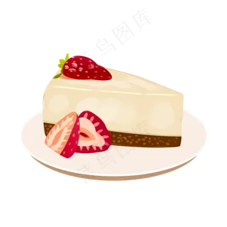 红色草莓蛋糕插图