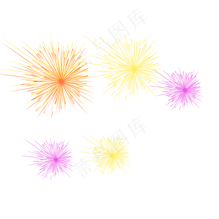 烟花,免抠元素(2000*2000px 300 dpi )psd模版下载