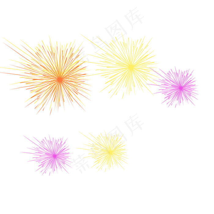 烟花,免抠元素(2000*2000px 300 dpi )psd模版下载