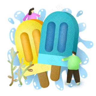 小暑大暑二十四节气冰激凌消暑手