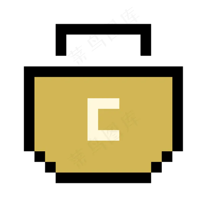 像素风格锁头图标(2000X2000(DPI:72))psd模版下载