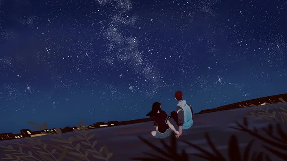 治愈系天空星空情人节情侣浪漫