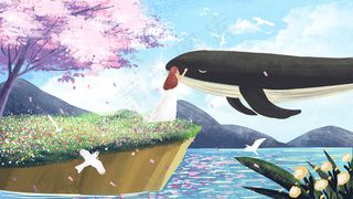 天空樱花女孩遇到鲸鱼治愈系