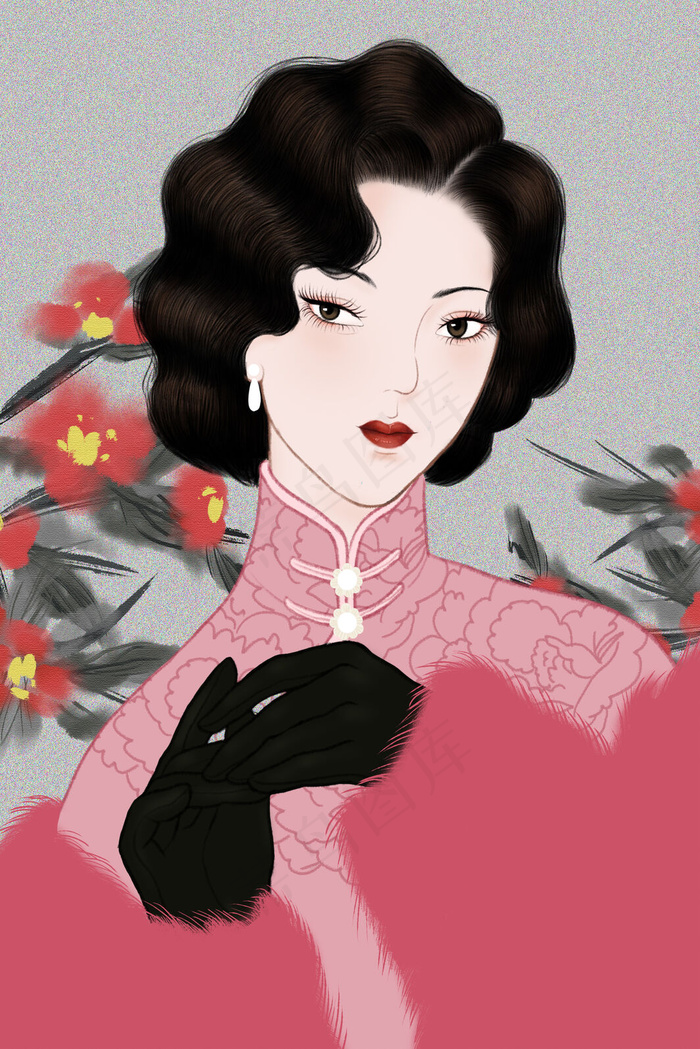 创意民国风 工笔 人物