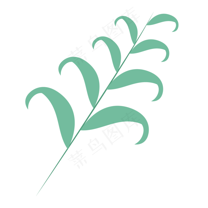 绿色长枝叶免抠图