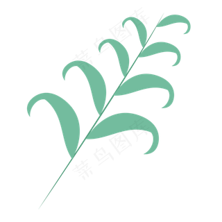 绿色长枝叶免抠图