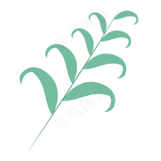 绿色长枝叶免抠图