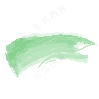 绿色水彩墨迹