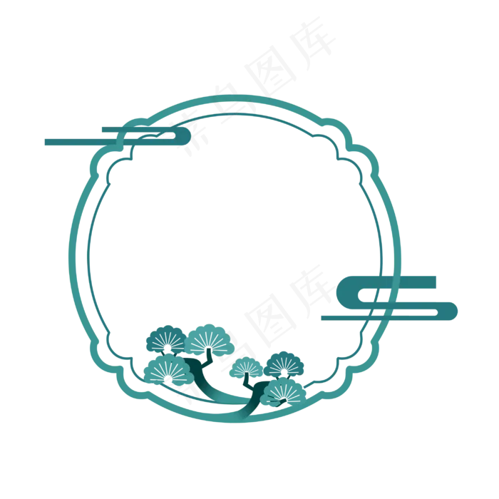 矢量圆形现代边框(2000X2000(DPI:300))ai矢量模版下载