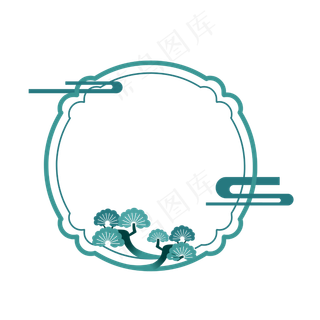 矢量圆形现代边框