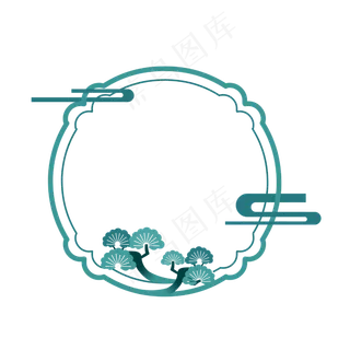 矢量圆形现代边框