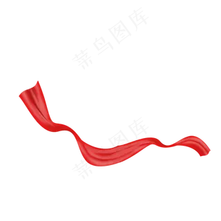 红色的丝带免抠图