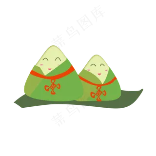 端午节绿色粽子龙舟粽子文化