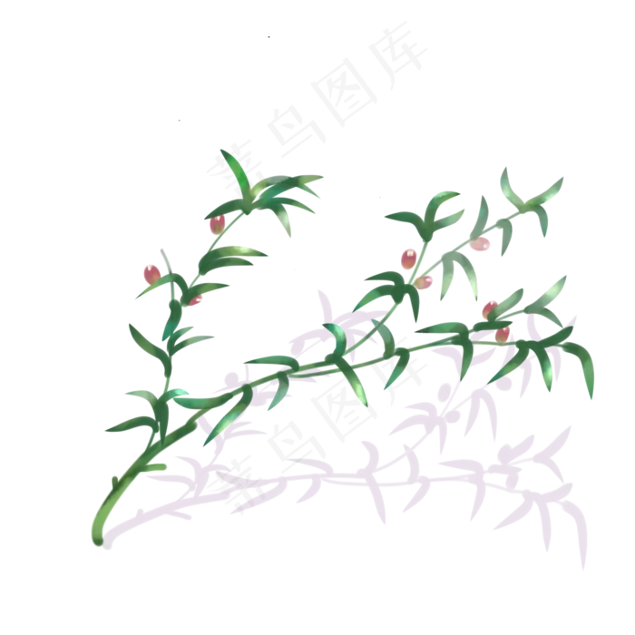 八一建军节绿色橄榄枝(2000X2000(DPI:300))psd模版下载