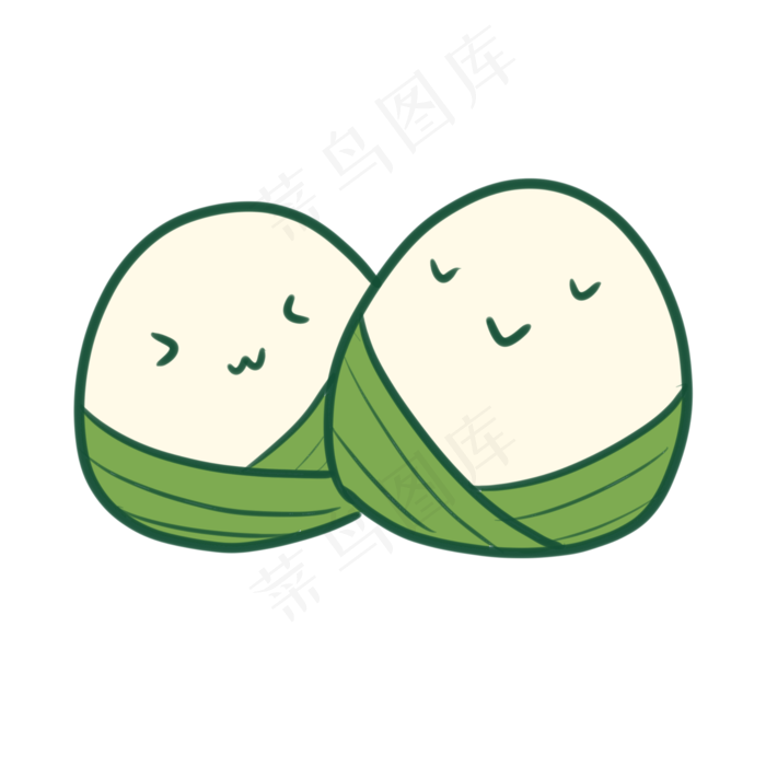 两只靠在一起的小粽子