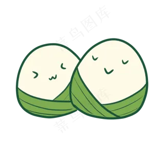 两只靠在一起的小粽子