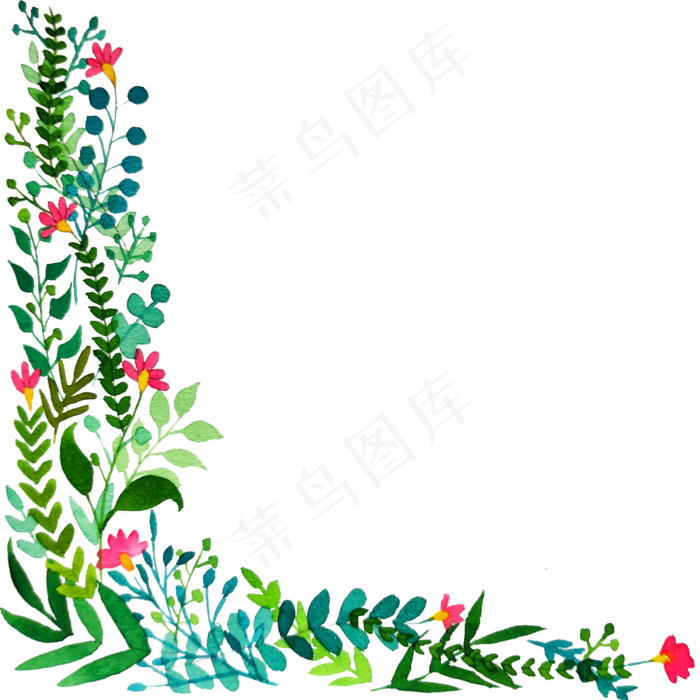 装饰边框花卉藤蔓PNG婚礼浪漫(2500X2500(DPI:72))psd模版下载