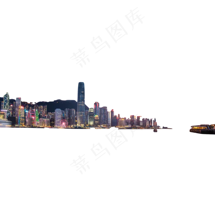 香港城市建筑,免抠元素(2000*2000px 300 dpi )psd模版下载