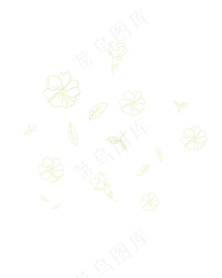 白色清新漂浮小花