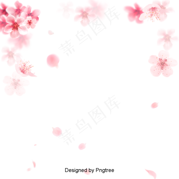 粉红色的樱桃色边框,免抠元素