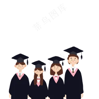 毕业季学生元素
