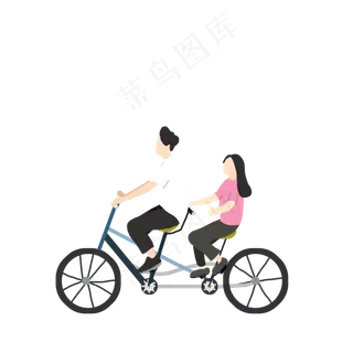 父亲节孩子和父亲骑车