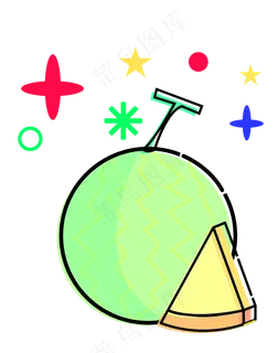 绿色圆形哈密瓜