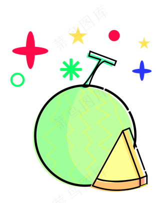 绿色圆形哈密瓜