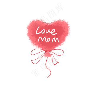 母亲节之粉色小清新爱心气球母亲