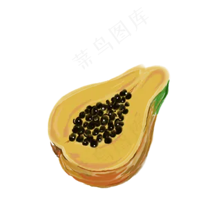 半块木瓜插图免抠