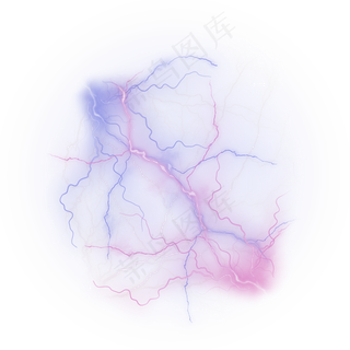 炫酷闪电蓝色紫色字母N